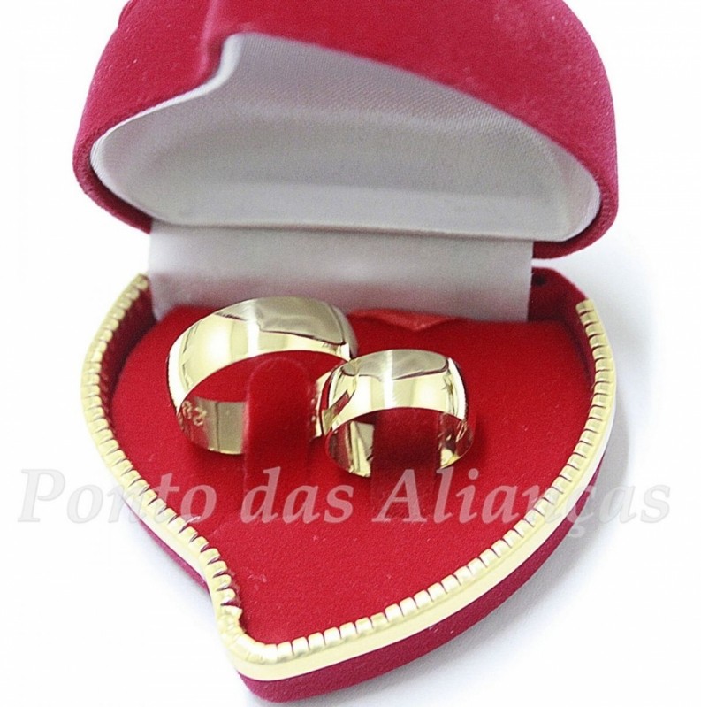 Aliança de Casamento de Ouro Mauá - Aliança de Casamento com Pedra