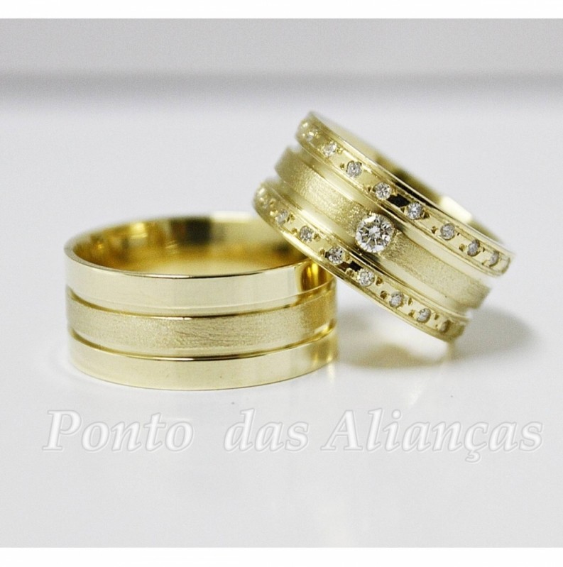 Aliança de Casamento Grossa sob Encomenda Tatuapé - Aliança de Casamento de Ouro