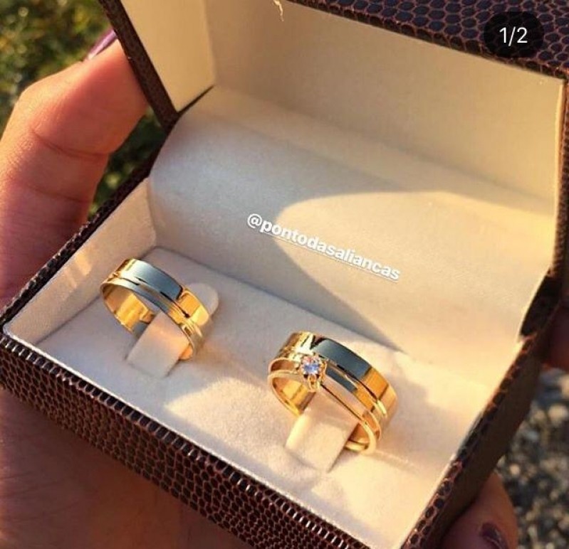 Aliança de Ouro Casamento por Encomenda Engenheiro Goulart - Aliança de Ouro Bodas de Prata