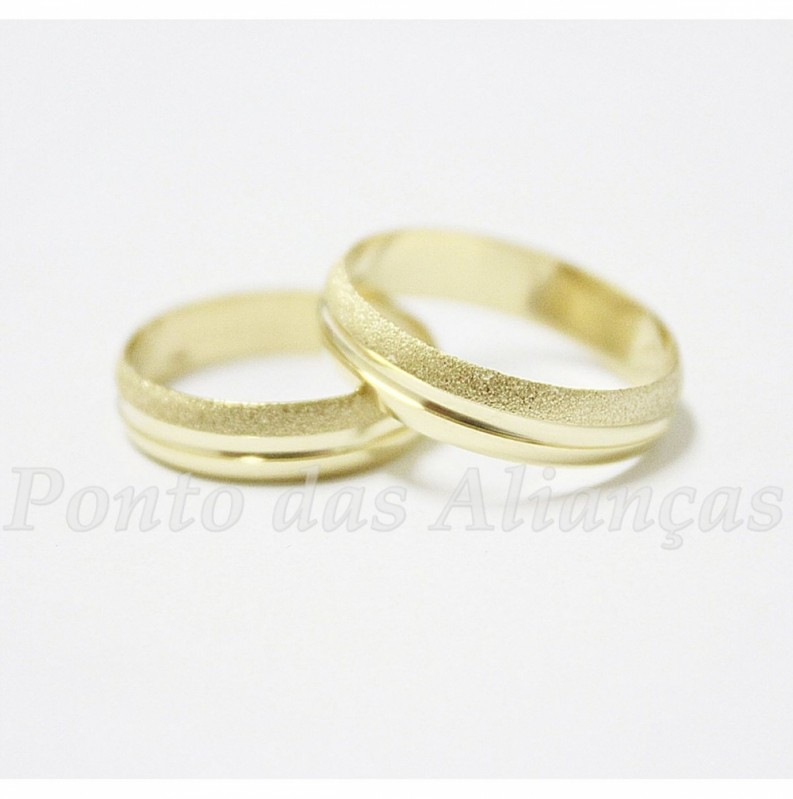 Alianças de Casamento Fina Penha - Aliança de Casamento Ouro Branco