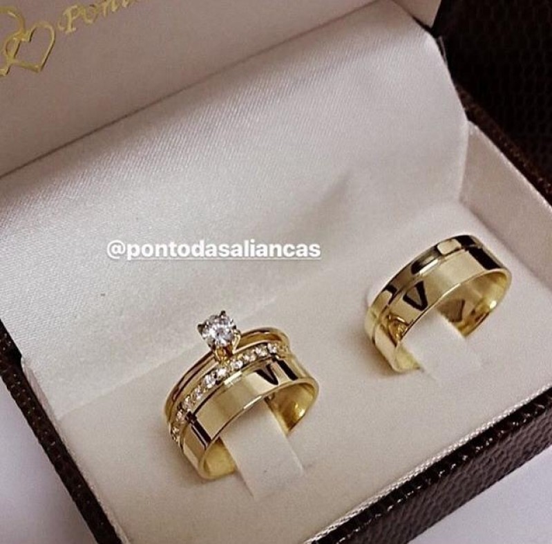 Alianças de Ouro de Noivado Mauá - Aliança de Ouro de Casamento