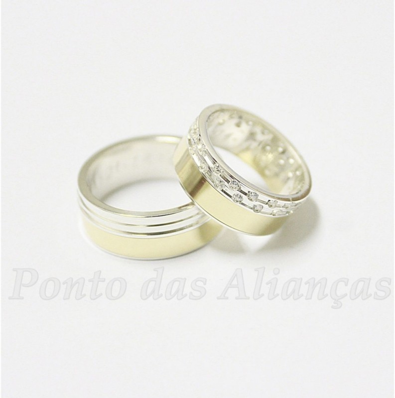 Alianças de Ouro e Prata Consolação - Aliança de Ouro Casamento