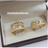 alianças de ouro de casamento Aclimação